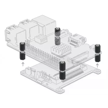 Dystans sześciokątny M2.5 wewnątrz 10 mm czarny 4 szt. DeLOCK 60243