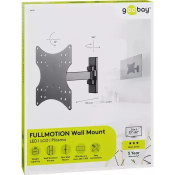 Uchwyt do telewizora Full Motion Goobay 49713 106,7 cm (42 cale) Czarny