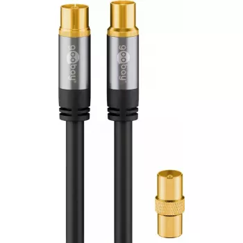 Kabel koncentryczny Goobay 70378 3 m czarny męski na żeński