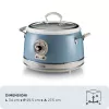 Ariete 2904 Ryżowarka - Elektryczna ryżowarka z ceramiczną misą - Domowe Sushi - Multicooker - Vintage Line - 3.5 L - 650 W - Niebieski