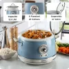 Ariete 2904 Ryżowarka - Elektryczna ryżowarka z ceramiczną misą - Domowe Sushi - Multicooker - Vintage Line - 3.5 L - 650 W - Niebieski