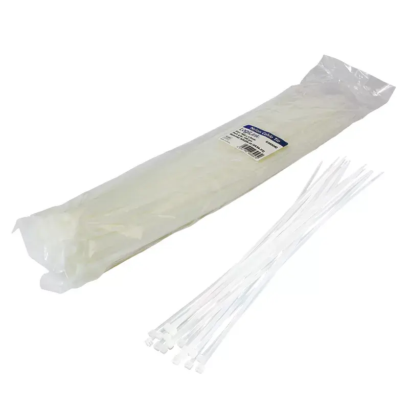 Opaski zaciskowe LOGILINK KAB0040, nylon, 400 mm × 4,8 mm, przezroczyste, 100 szt.
