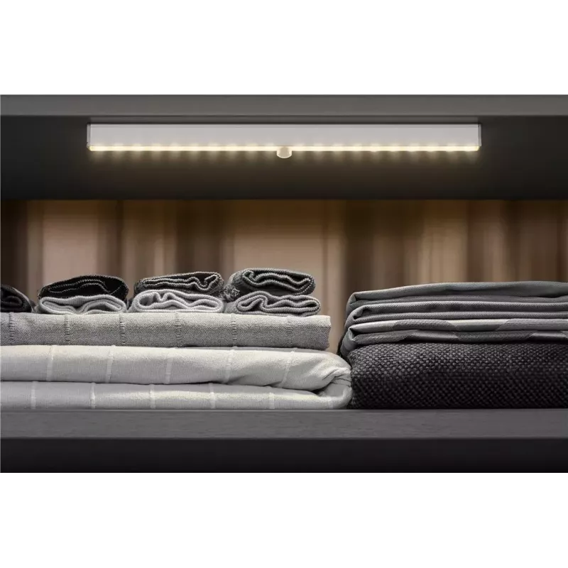 Lampa LED Goobay do montażu podszafkowego z czujnikiem ruchu, srebrna, 20 diod