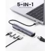 Ugreen 10919 stacja dokująca/replikator portów do laptopa Przewodowa USB 3.2 Gen 1 (3.1 Gen 1) Type-C Szary