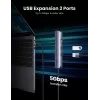 Ugreen 10919 stacja dokująca/replikator portów do laptopa Przewodowa USB 3.2 Gen 1 (3.1 Gen 1) Type-C Szary