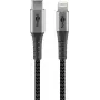Kabel Goobay Lightning 0,5 m USB-C na Lightning 3 A 20 V czarno-szary