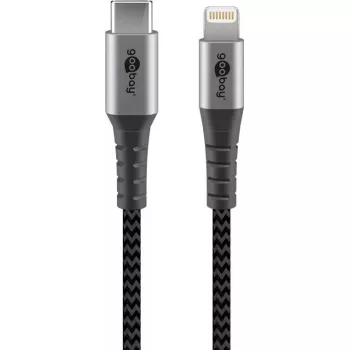 Goobay Lightning kabel 2m Czarny szary 60W 3A USB C