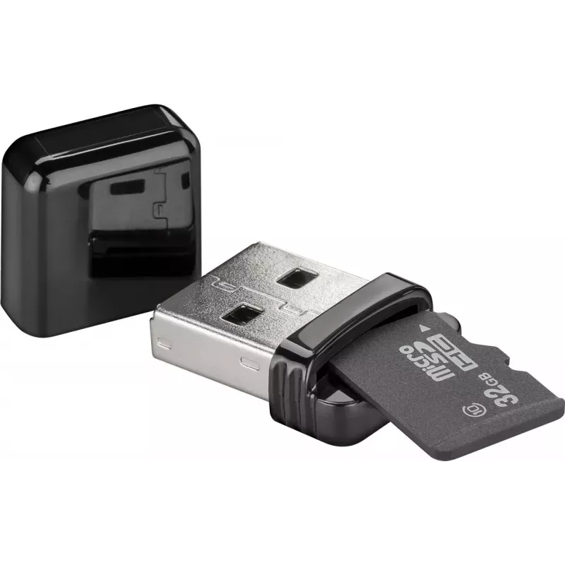 Czytnik kart GOOBAY USB-A 2.0 dla MicroSD, 480 Mbit/s, czarny