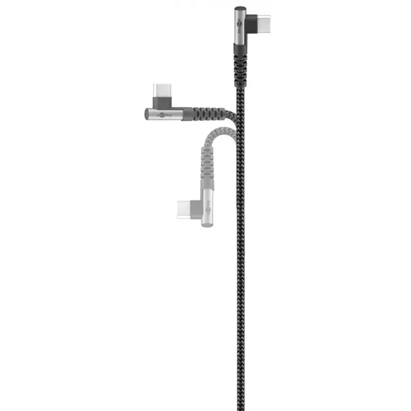 Goobay USB kabel USB 2.0 2m USB C Czarny szary