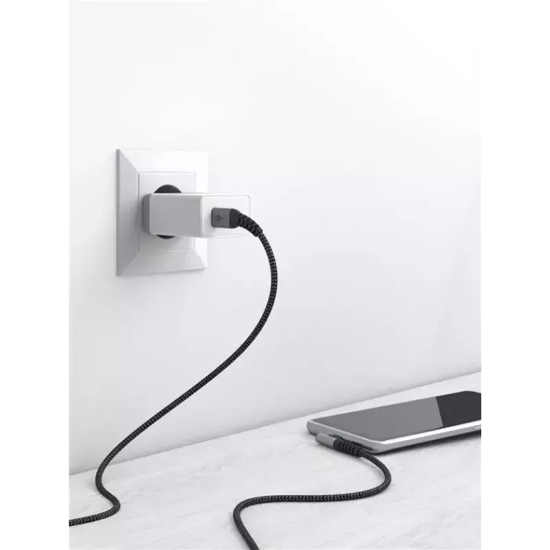 Goobay USB kabel USB 2.0 2m USB C Czarny szary