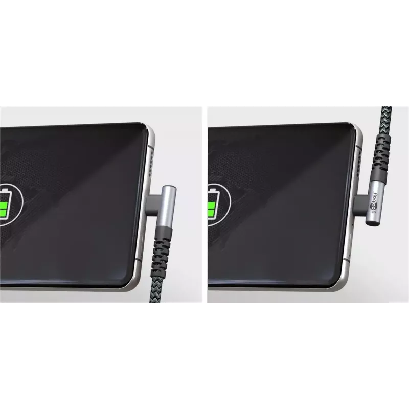 Goobay USB kabel USB 2.0 2m USB C Czarny szary