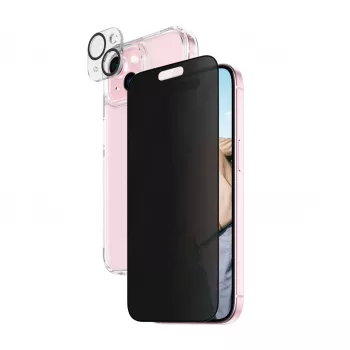 PanzerGlass ® Privacy 3-w-1 Zestaw iPhone 15 Odporne na wstrząsy Szkło Hartowane