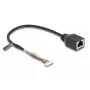 Kabel sieciowy DeLOCK 88007 RJ45 na 4-pinowy 6-pinowy Cat5e 0,3m Czarny