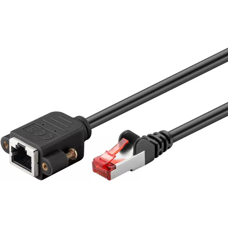 Przewód sieciowy Goobay 65637 RJ-45 Cat6 1m Czarny