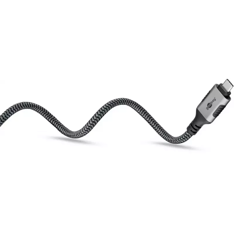 Przejściówka Goobay USB C na RJ-45 10m Czarny Srebrny