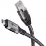 Przejściówka Goobay USB C na RJ-45 10m Czarny Srebrny
