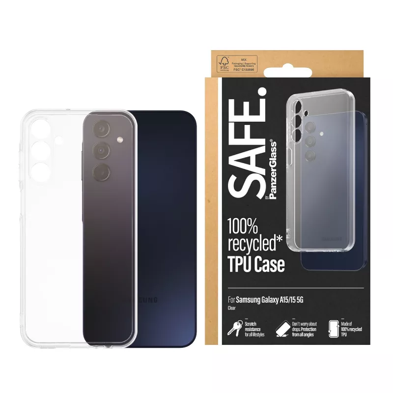 PanzerGlass SAFE. by ® etui TPU Samsung Galaxy A15 | A15 5G | Transparent