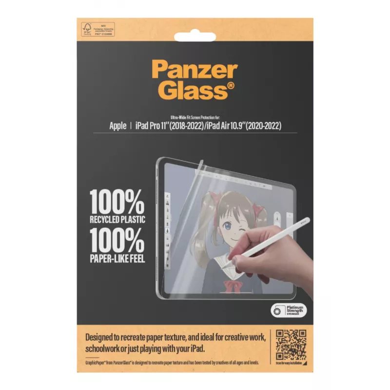 PanzerGlass ® GraphicPaper® Ochrona ekranu iPad Pro 11'' (2018-2022) | iPad Air 10.9'' (2020-2022) | Ultra-Wide Fit