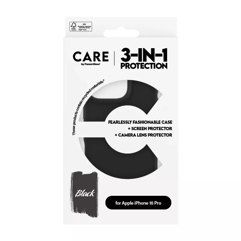 Zestaw 3 w 1 PanzerGlass CARE by Fashion iPhone 16 Pro