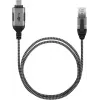 Zmieniacz złącza kabla Goobay 74407 USB 3.1 typu A RJ45 10m czarny i srebrny