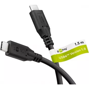 Kabel USB Goobay 74184 USB4 Gen 2x2 1,5 m USB C Czarny