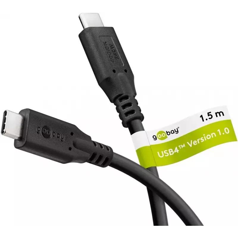 Kabel USB Goobay 74184 USB4 Gen 2x2 1,5 m USB C Czarny