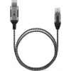 Goobay 74394 Kabel USB 3.0 Typ A do RJ45 1,5 m Czarny Srebrny