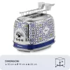 Ariete 0155/0C Toster 2-kromkowy 815 W niebieski wielokolorowy