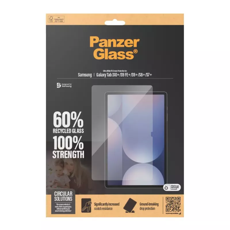 Folia ochronna PanzerGlass Samsung Galaxy Tab S7+ S8+ S9+ S9 FE+ S10+ Ultra-Wide Fit