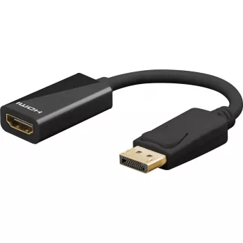 Goobay 75269 Adapter kabla wideo 0,1 m DisplayPort HDMI Czarny