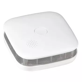 Czujnik dymu LOGILINK SC0018 — fotoelektryczny odbiciowy, bezprzewodowy, zasilany baterią, 10-letnia bateria, 76×28,5 mm