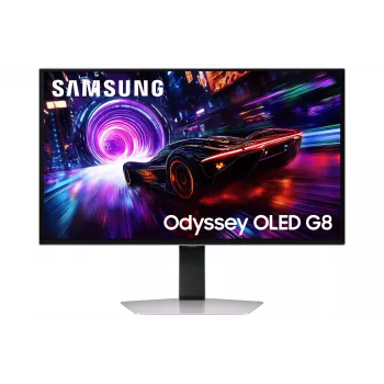 Monitor komputerowy Samsung G81SF 68,6 cm (27 cali) 3840 x 2160 4K Ultra HD OLED Srebrny