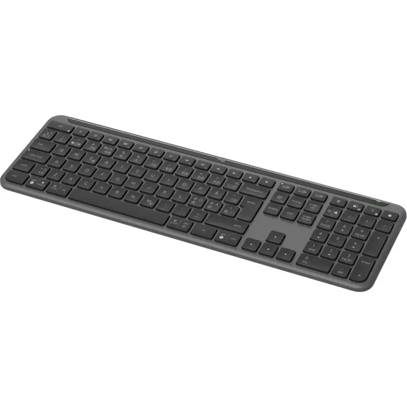 Klawiatura biurowa Logitech K950 Signature cienki RF Wireless Bluetooth QWERTY duńska fińska nordycka szwedzka grafitowa