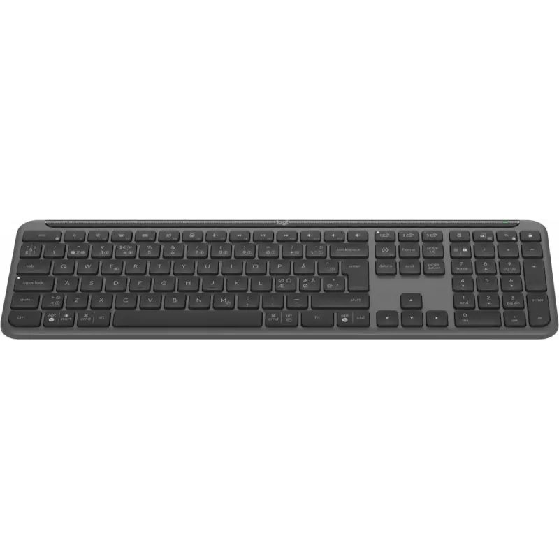 Klawiatura biurowa Logitech K950 Signature cienki RF Wireless Bluetooth QWERTY duńska fińska nordycka szwedzka grafitowa