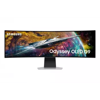Monitor komputerowy Samsung G95SC 124,5 cm (49 cali) 5120 x 1440 Dual QHD OLED Srebrny