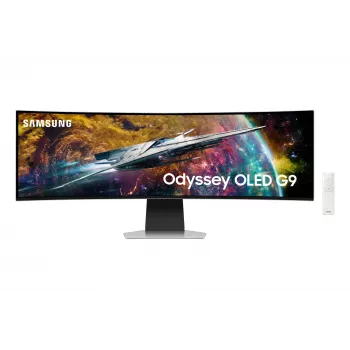 Monitor komputerowy Samsung G95SC 124,5 cm (49 cali) 5120 x 1440 Dual QHD OLED Srebrny