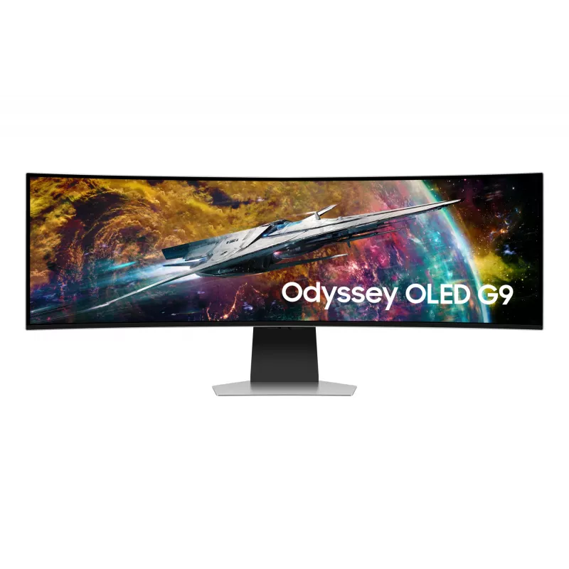 Monitor komputerowy Samsung G95SC 124,5 cm (49 cali) 5120 x 1440 Dual QHD OLED Srebrny
