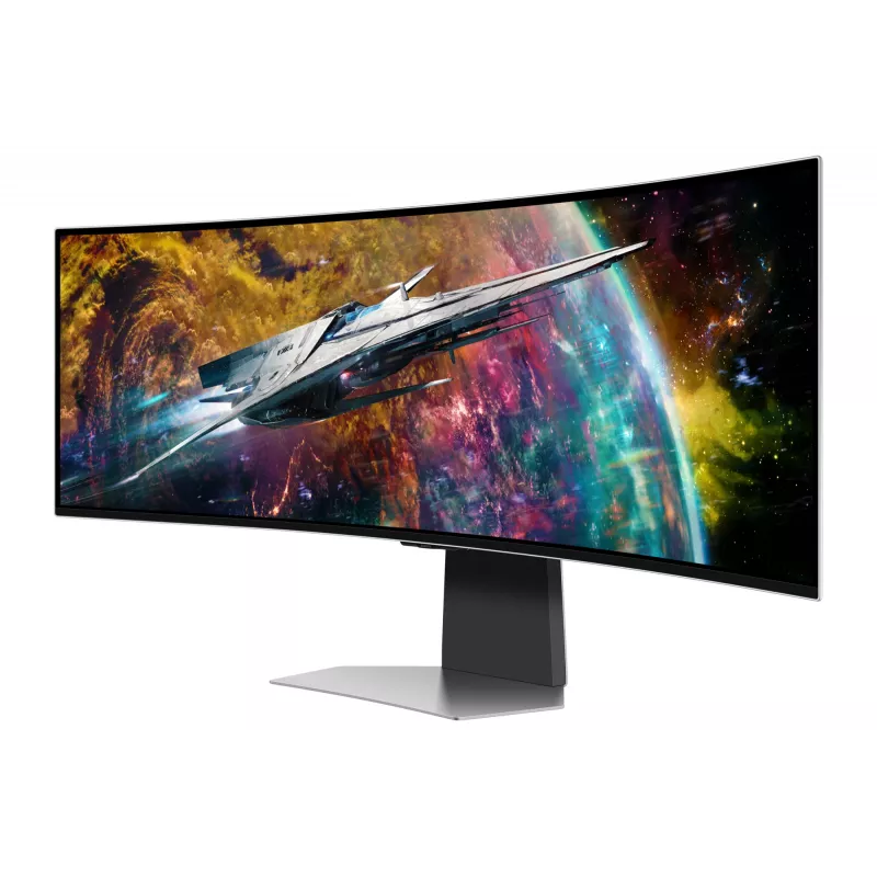 Monitor komputerowy Samsung G95SC 124,5 cm (49 cali) 5120 x 1440 Dual QHD OLED Srebrny