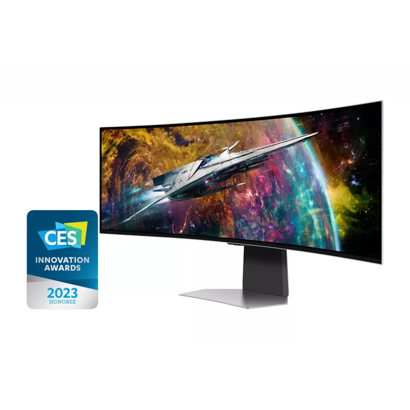 Monitor komputerowy Samsung G95SC 124,5 cm (49 cali) 5120 x 1440 Dual QHD OLED Srebrny