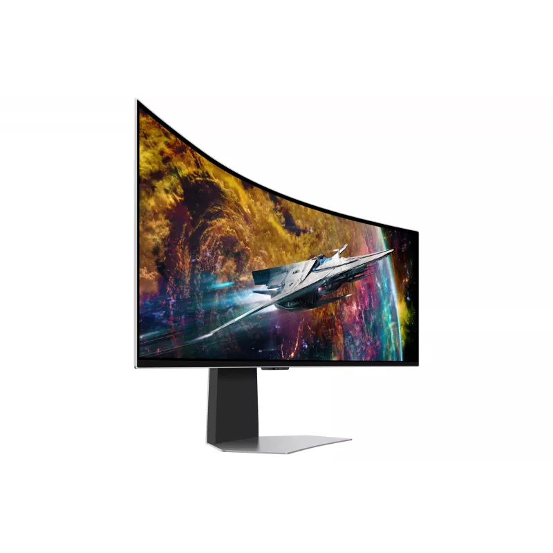 Monitor komputerowy Samsung G95SC 124,5 cm (49 cali) 5120 x 1440 Dual QHD OLED Srebrny