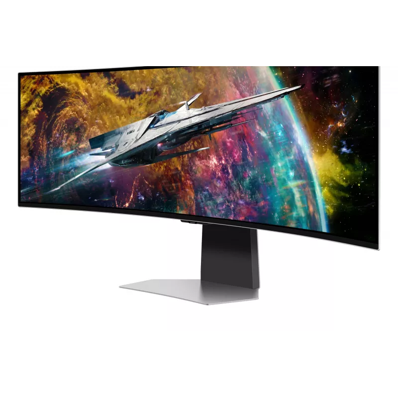 Monitor komputerowy Samsung G95SC 124,5 cm (49 cali) 5120 x 1440 Dual QHD OLED Srebrny