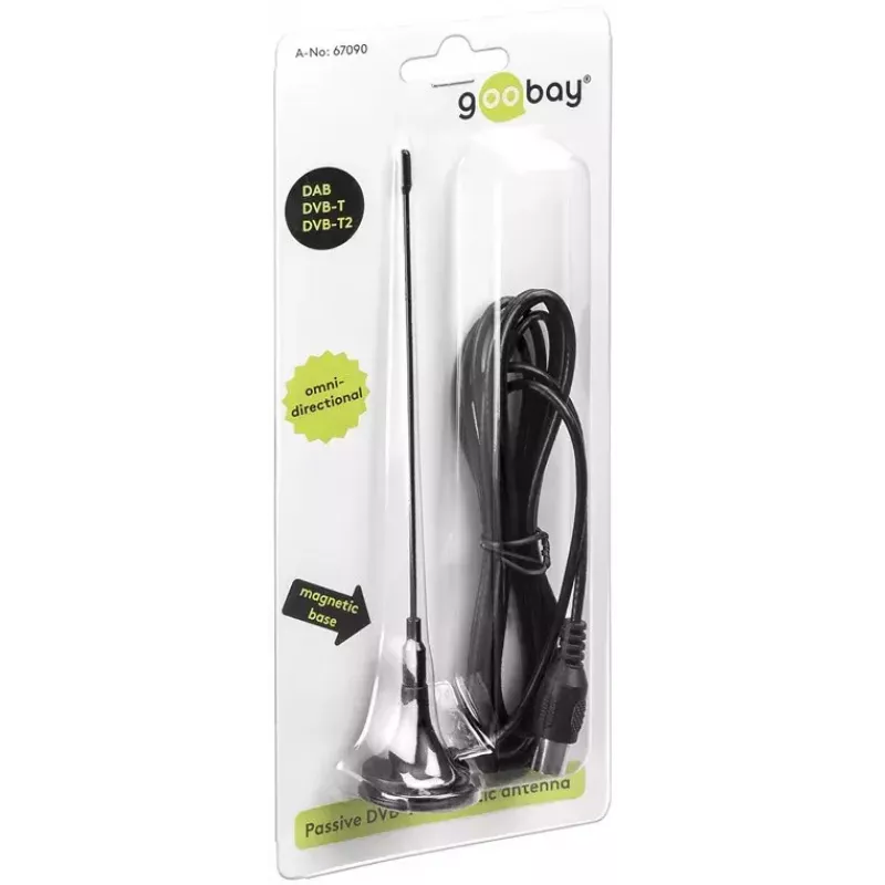 Antena Goobay pasywna DVB-T2 (HD) Mini magnetyczna