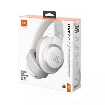 Słuchawki JBL Live 770NC Bezprzewodowe Nauszne Rozmowy/Muzyka Bluetooth Biały
