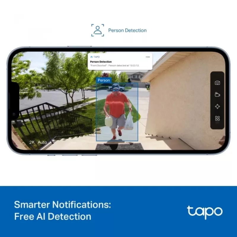 TP-Link Tapo D205 wideodomofon 3 MP Czarny