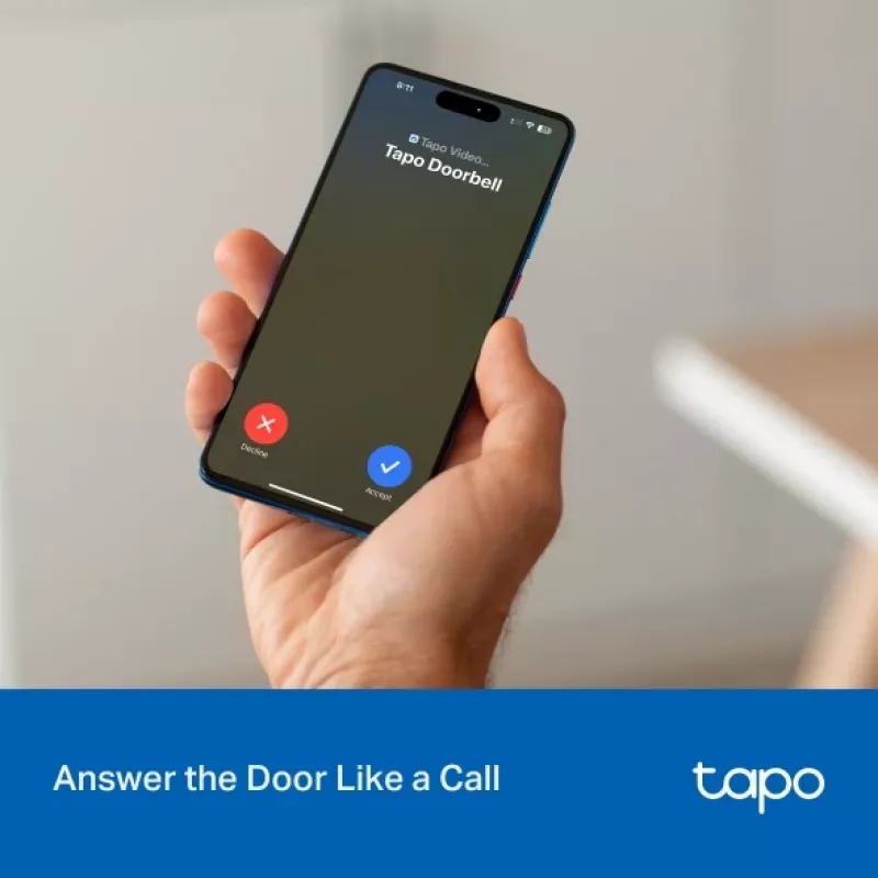 TP-Link Tapo D205 wideodomofon 3 MP Czarny