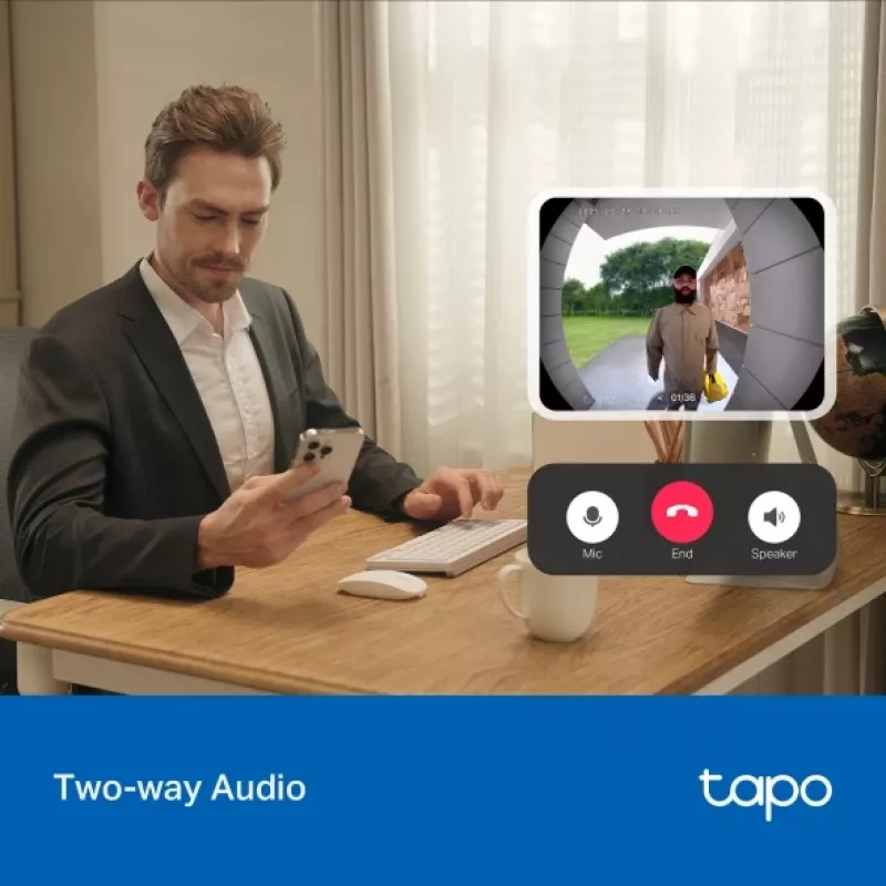 TP-Link Tapo D205 wideodomofon 3 MP Czarny