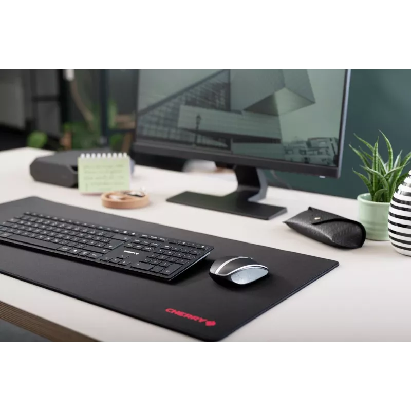Klawiatura CHERRY KW 9100 cienki uniwersalna RF Wireless + Bluetooth AZERTY French czarna