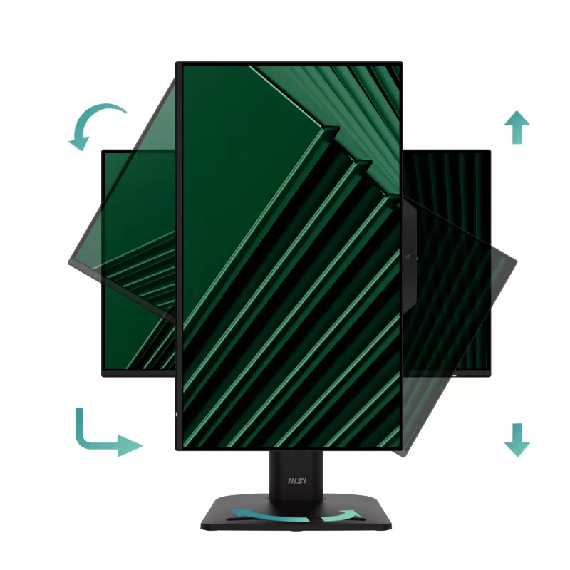 Monitor MSI Pro MP242PMGDE 23.8 cala (60.5 cm) Full HD IPS 1920×1080, 4 ms, 300 cd/m², koncentrator USB, VESA, głośniki, czarny
