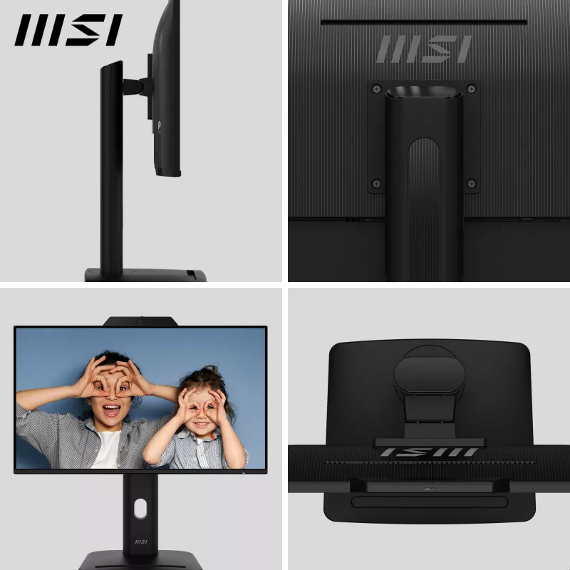 Monitor MSI Pro MP242PMGDE 23.8 cala (60.5 cm) Full HD IPS 1920×1080, 4 ms, 300 cd/m², koncentrator USB, VESA, głośniki, czarny
