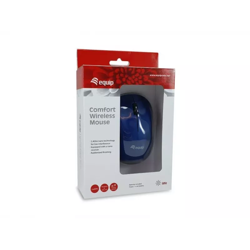 Mysz Equip Comfort Wireless niebieski RF Wireless